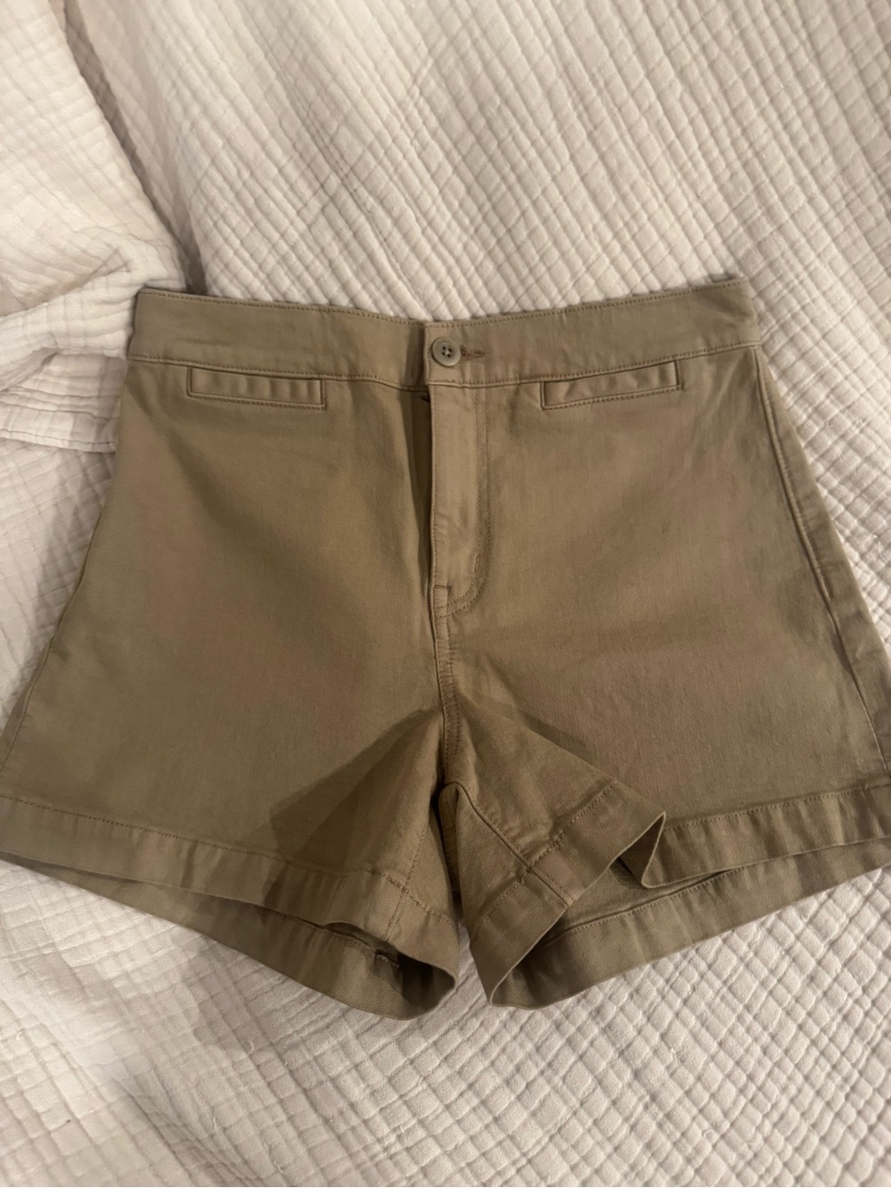 Madewell Olive-Tan High-Rise Women's Shorts